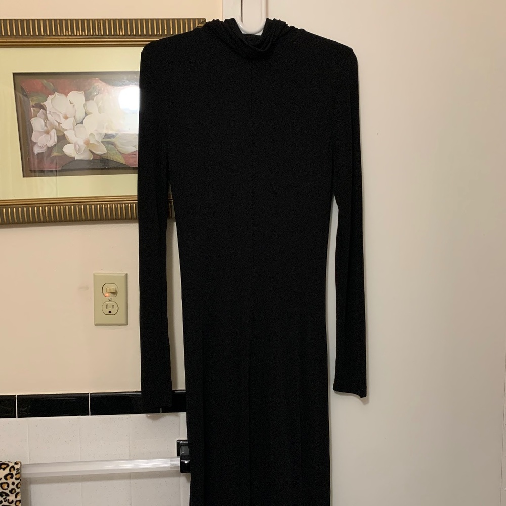 NWT REISS BLACK FREYA TWIST FRONT MIDI BODYCON DRESS - SIZE 8 - Picture 12 of 16